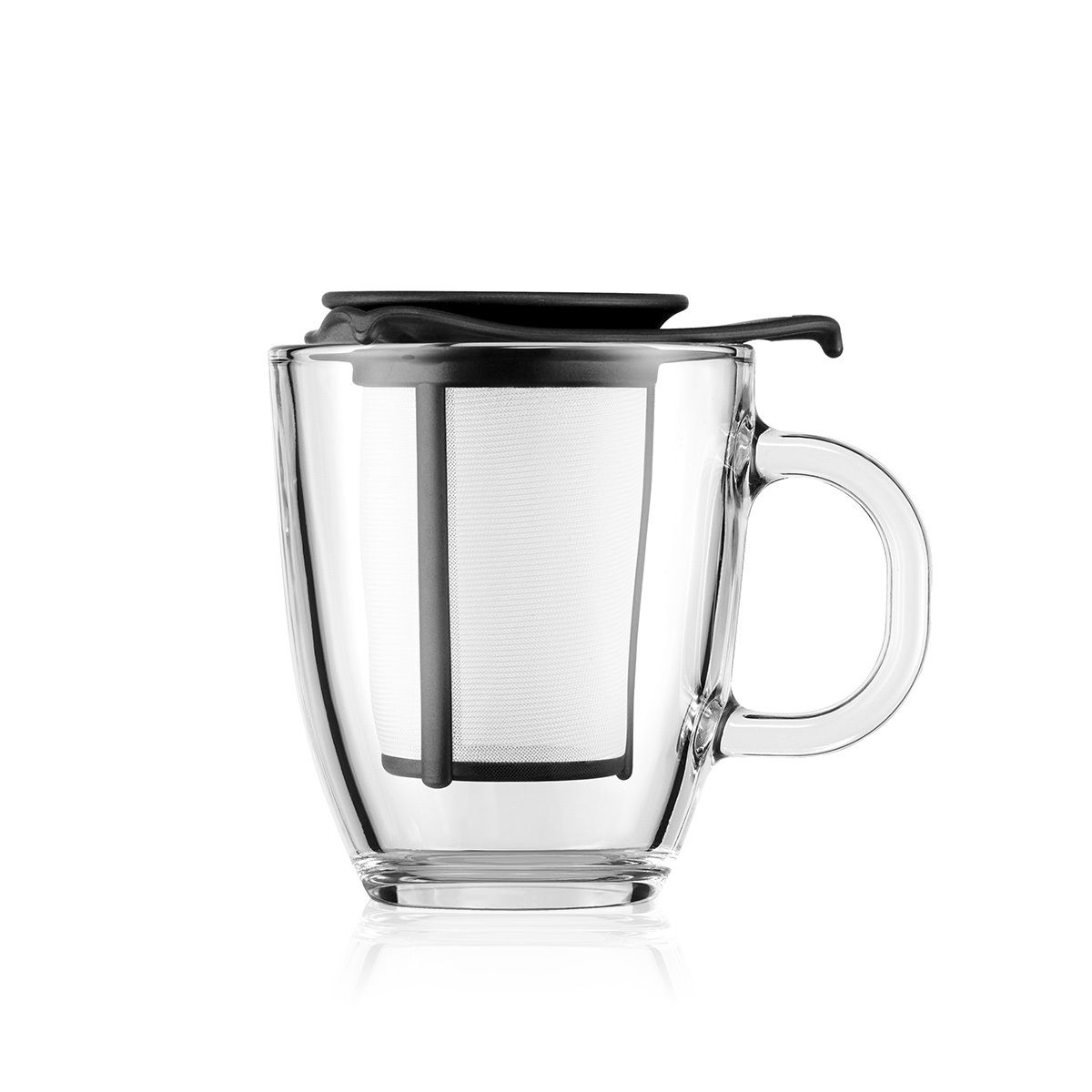 Bodum YO - YO Mug and Tea Strainer, 0.35 l, 12 oz Black - MUG SETS - Beattys of Loughrea