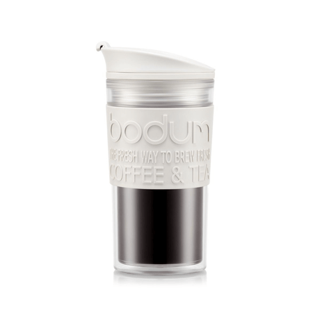 Bodum Clear Travel Mug 0.35 l, 12 oz. Off White - FLASKS - Beattys of Loughrea
