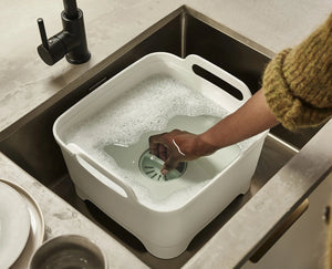 Joseph Joseph Wash&Drain™ Stone Green Washing Up Bowl - CLEANING PVC BASIN/LAUNDRY/DRAINERS - Beattys of Loughrea