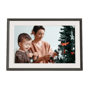 Aura Carver WiFi - Connected 10.1" LCD Digital Picture Frame - Gravel with Mat White - DIGITAL PICTURE FRAME - Beattys of Loughrea