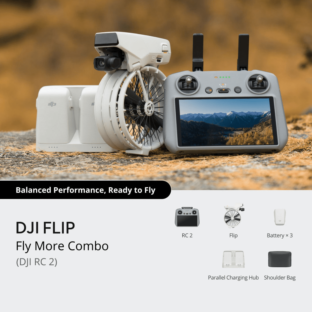 DJI Flip Fly More Combo Drone (DJI RC 2) | CP.FP.00000181.01 - CAMERA DRONE - Beattys of Loughrea