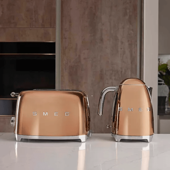 Smeg KLF03RGUK Retro 1.7L 3KW Jug Kettle - Rose Gold - KETTLES - Beattys of Loughrea