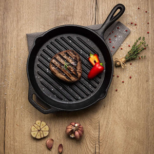 Tramontina 28cm Pre-Seasoned Cast Iron Griddle Pan