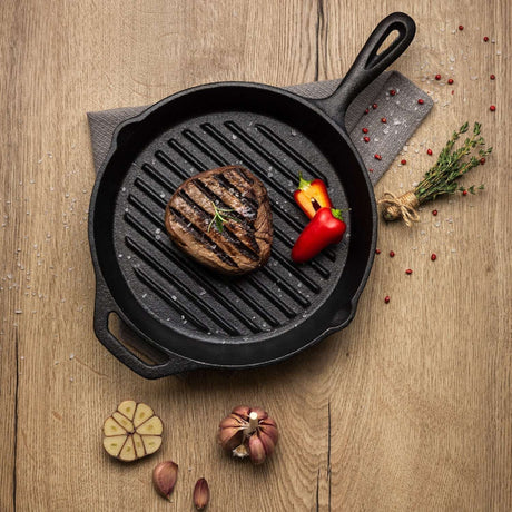 Tramontina 28cm Pre-Seasoned Cast Iron Griddle Pan - COOKWARE - CAST IRON - Beattys of Loughrea