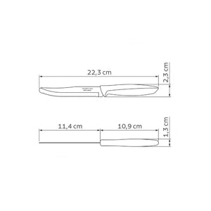 Tramontina 6-Piece Round Tip Serrated Knife Set, Grey