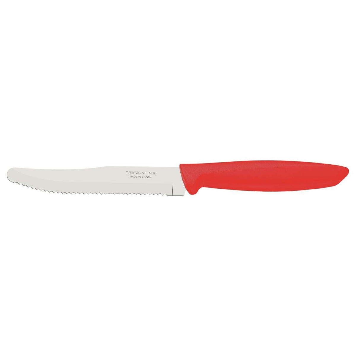 Tramontina 6-Piece Round Tip Serrated Knife Set, Red