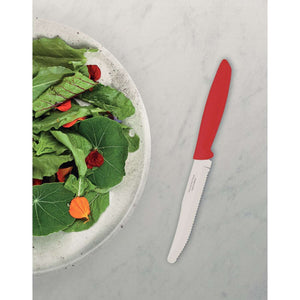 Tramontina 6-Piece Round Tip Serrated Knife Set, Red