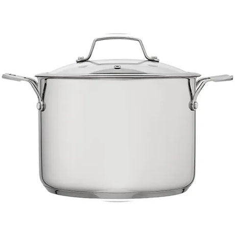Stellar Steamers 22cm Stockpot 5L with Vented Glass Lid - COOKWARE - S/STEEL - Beattys of Loughrea