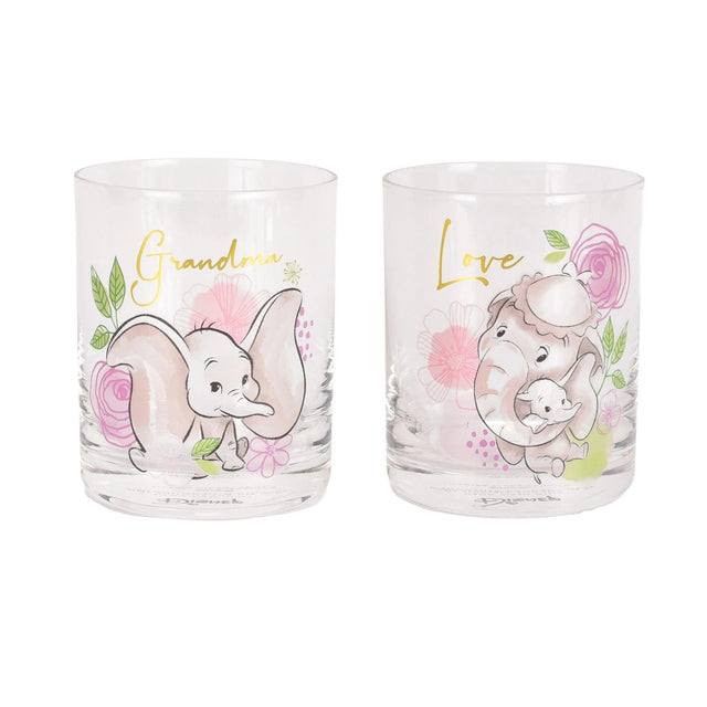 Disney Set of 2 Dumbo Glasses 10 x 8cm - Grandma - DRINKING GLASSES - Beattys of Loughrea