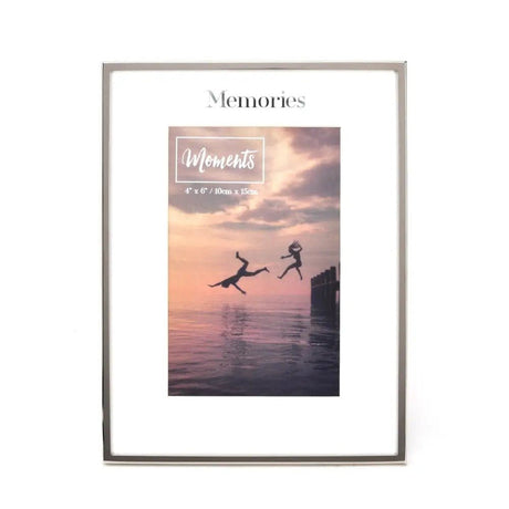 Moments Silverplated With Mount Photo Frame 4 X 6 Memories - PHOTO FRAMES - PLATED, GILT, STONE - Beattys of Loughrea