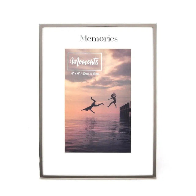 Moments Silverplated With Mount Photo Frame 4 X 6 Memories - PHOTO FRAMES - PLATED, GILT, STONE - Beattys of Loughrea