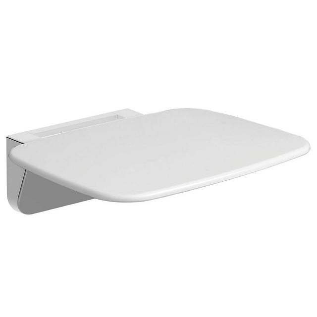 Evekare Fold away White Plastic Wall - mounted Shower Seat - SHOWER SEATS & BATH AIDS - Beattys of Loughrea