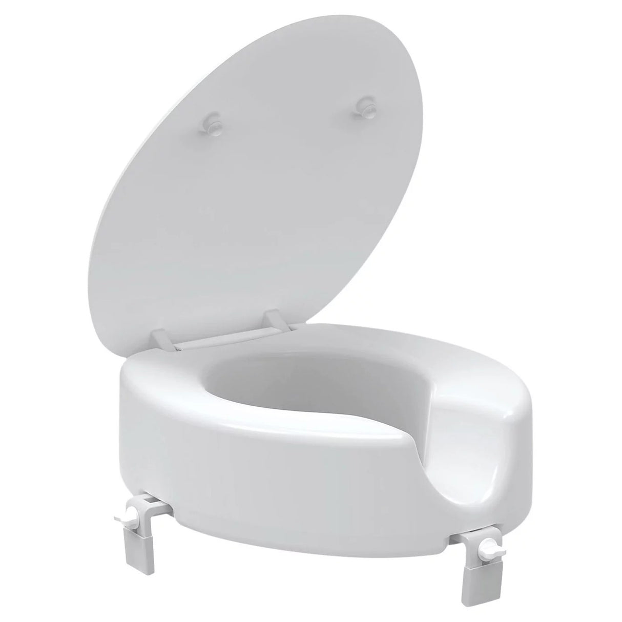 Evekare White Round Raised Standard Close Toilet Seat - SHOWER SEATS & BATH AIDS - Beattys of Loughrea