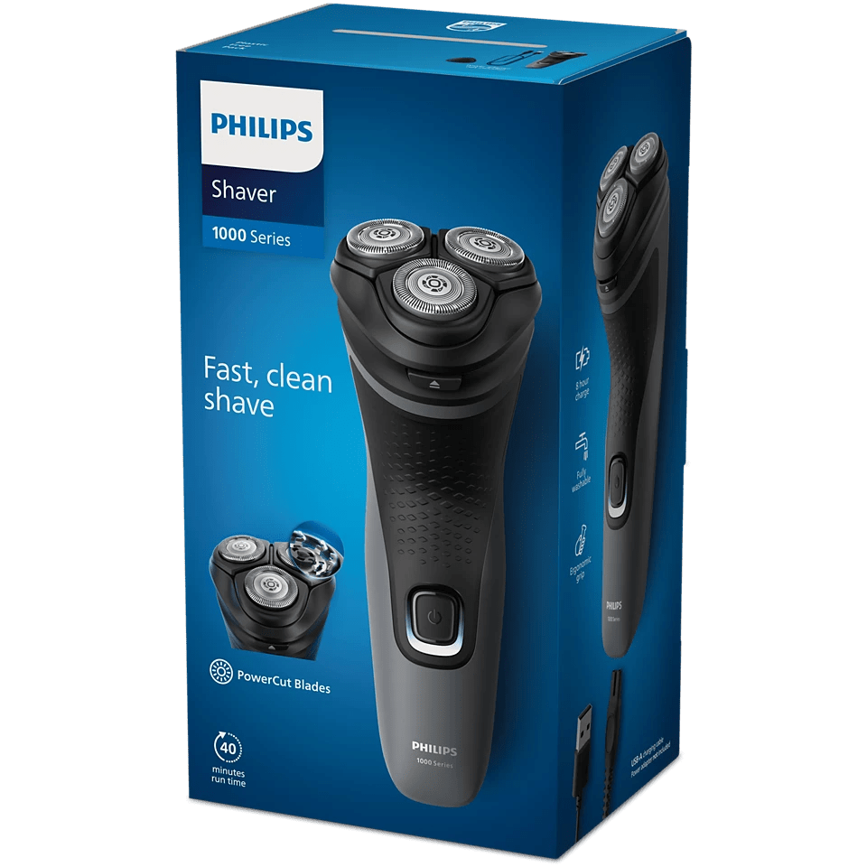 Philips Wet & Dry Electric Shaver Series 1000 with 4D Flex Heads - RAZORS & NOSE TRIMMERS - Beattys of Loughrea