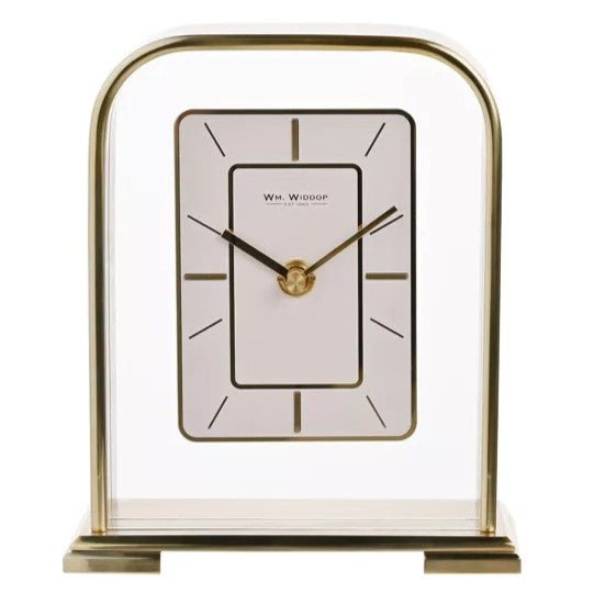 Wm. Widdop Gold Arched Portrait Mantel Clock | W3430 - CLOCKS - Beattys of Loughrea