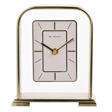 Wm. Widdop Gold Arched Portrait Mantel Clock | W3430 - CLOCKS - Beattys of Loughrea