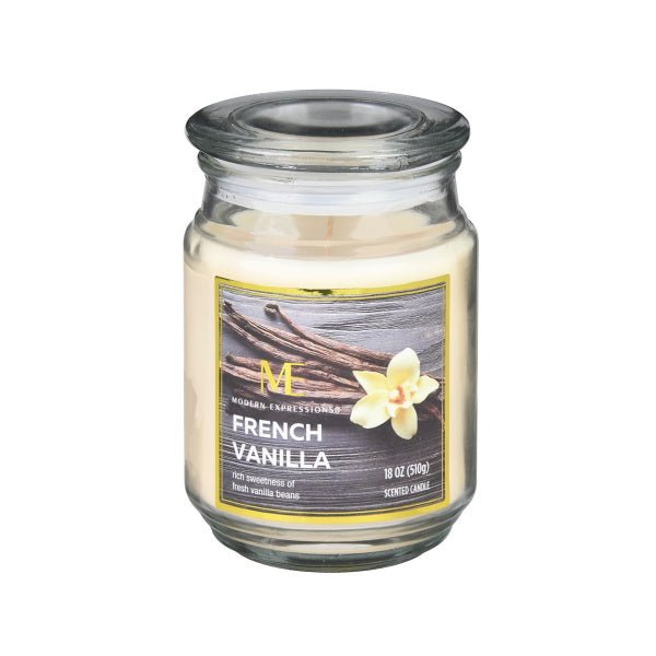 Modern Expressions 18oz Candle Jar 'French Vanilla' - CANDLES - Beattys of Loughrea
