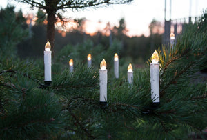 Eglo Set Of 10 Led Candle Tree Lights With Clips & Remote 13cm - XMAS BATTERY OPERATED LIGHTS - Beattys of Loughrea