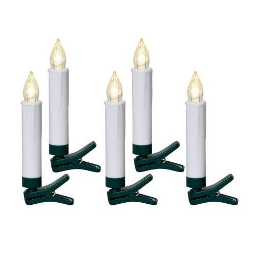 Eglo Set Of 5 Led Candle Tree Lights With Clips 13cm - XMAS BATTERY OPERATED LIGHTS - Beattys of Loughrea