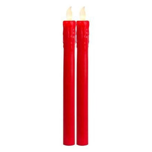 Eglo 2pk Led Red Dinner Candles 25cm - BATTERY LED CANDLES - Beattys of Loughrea