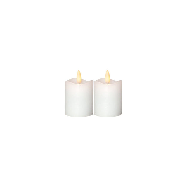 Eglo 2pk of Led Candles 7.5cm White - BATTERY LED CANDLES - Beattys of Loughrea