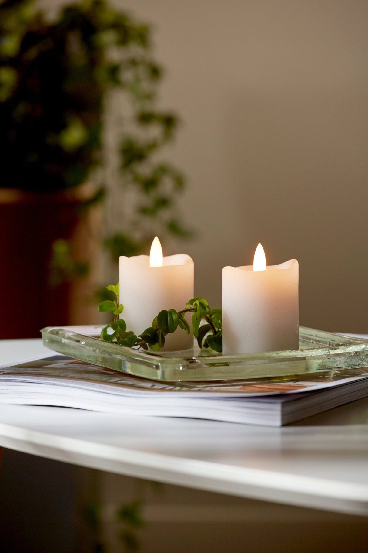 Eglo 2pk of Led Candles 7.5cm White - BATTERY LED CANDLES - Beattys of Loughrea