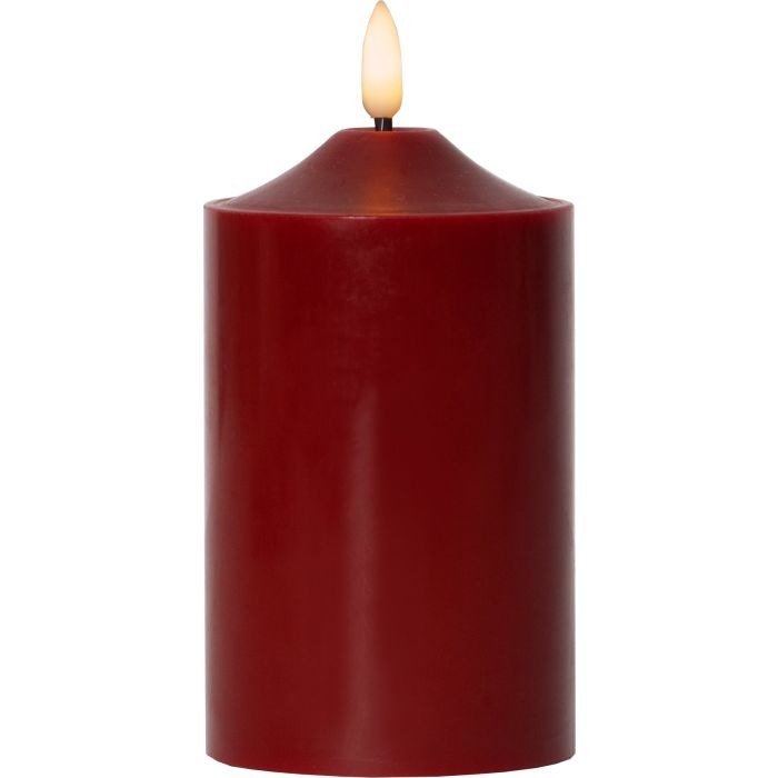 Eglo Red Led Pillar Candle 15cm Red - BATTERY LED CANDLES - Beattys of Loughrea