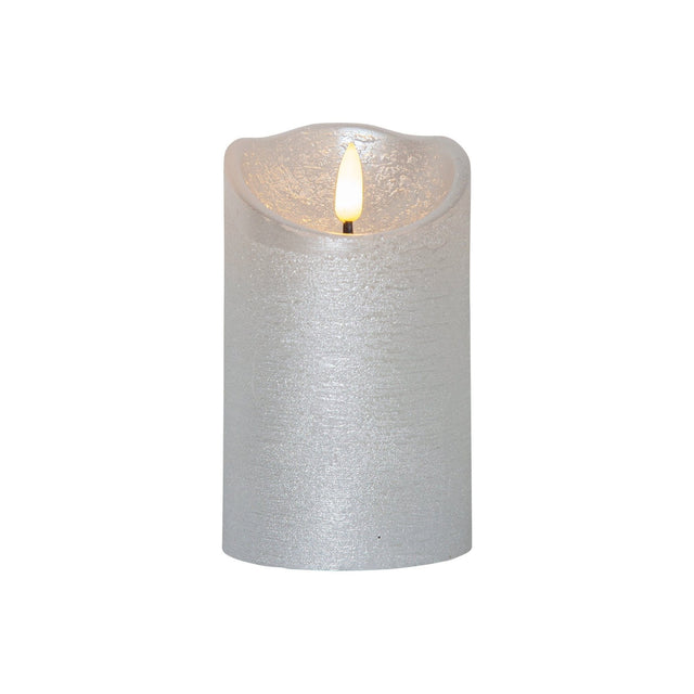 Eglo Silver Rustic Flame Candle 12.5cm - BATTERY LED CANDLES - Beattys of Loughrea