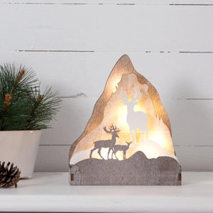 Eglo Reindeer and Mountain LED Decoration - XMAS ROOM DECORATION LARGE AND LIGHT UP - Beattys of Loughrea