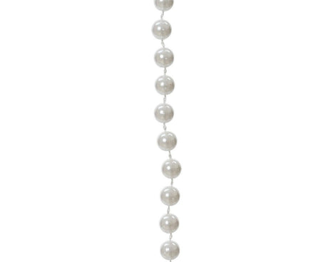 Decoris Bead Garland 10m Winter White - XMAS BAUBLES - Beattys of Loughrea