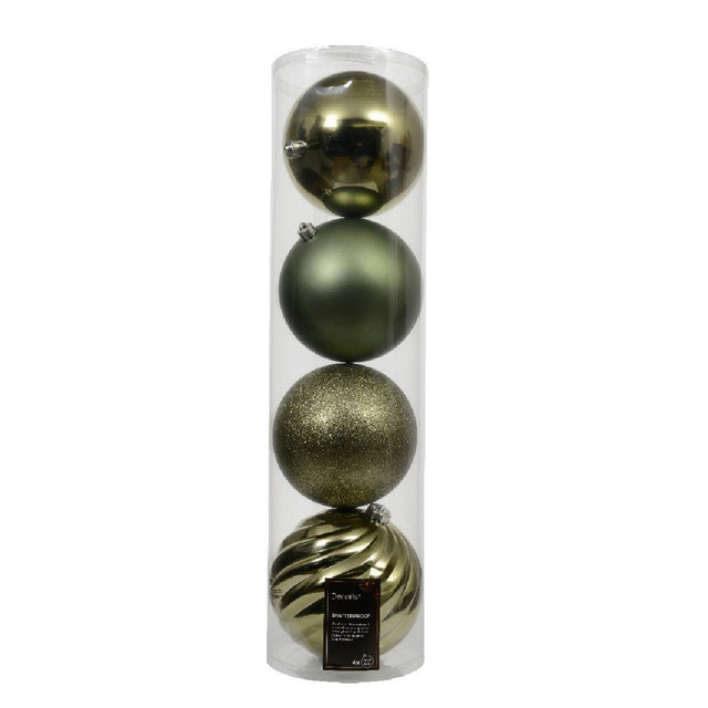 Decoris Assorted 14cm Rosemary Green Baubles - XMAS BAUBLES - Beattys of Loughrea