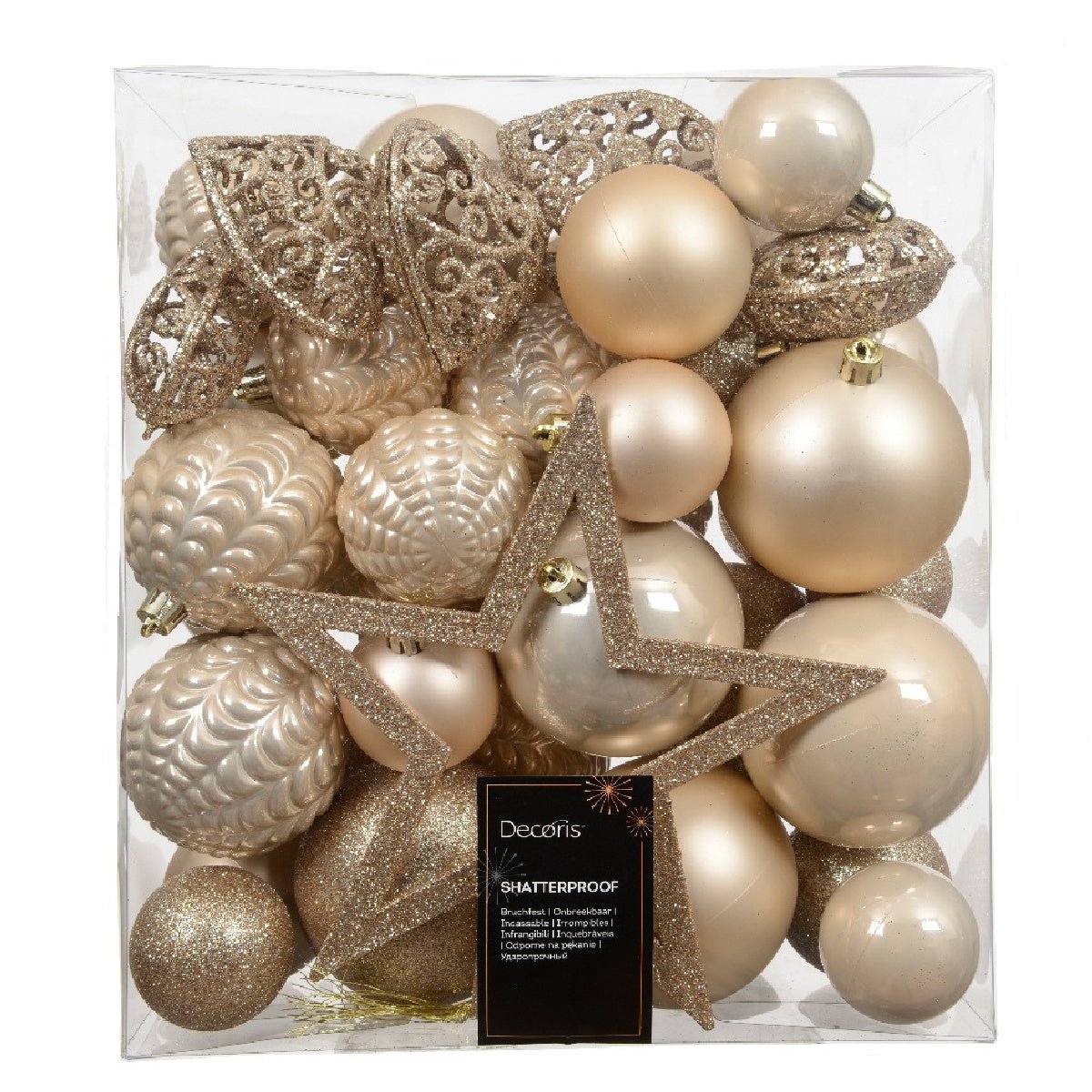 Decoris Assorted Sizes Pearl Baubles Bumper Pack - Beattys of Loughrea | www.beattys.ie