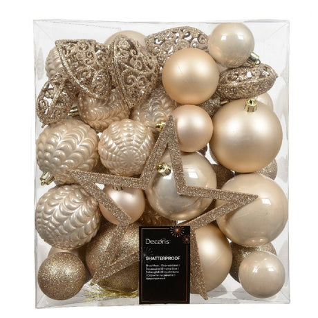 Decoris Assorted Sizes Pearl Baubles Bumper Pack - XMAS BAUBLES - Beattys of Loughrea