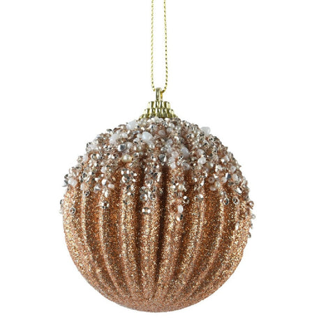Decoris 8cm Brand Pearl Bauble - XMAS BAUBLES - Beattys of Loughrea