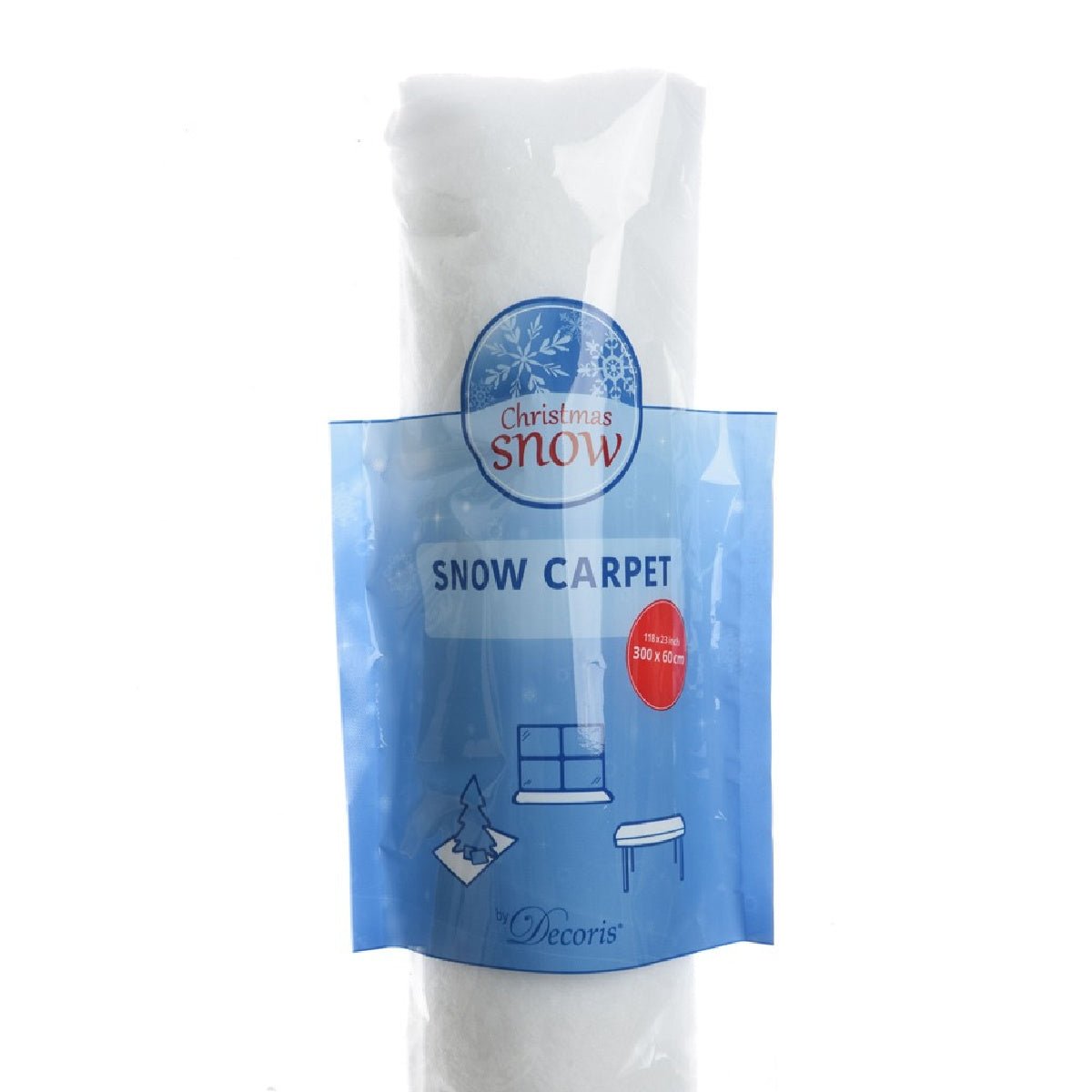 Decoris Christmas Snow Carpet Polyester 300 x 60cm - XMAS DECORATIONS - Beattys of Loughrea