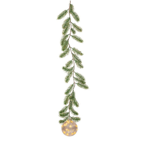 Lumineo Micro 15 LED Amber Bauble with Leaves Battery Operated 10cm - XMAS BAUBLES - Beattys of Loughrea
