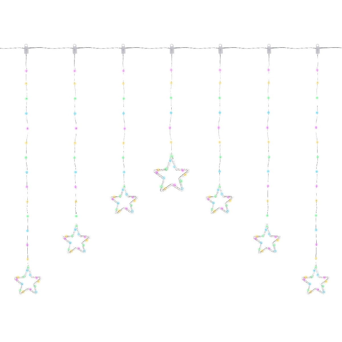 Lumineo Micro LED Soft Multi - Coloured Curtain Lights Steady 120 x 115cm - XMAS LIGHTS LED - Beattys of Loughrea