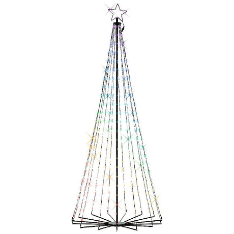 LED Outdoor Colour Changing Iron Tree 240cm (8ft) - XMAS TREE F/O LIGHT UP - Beattys of Loughrea