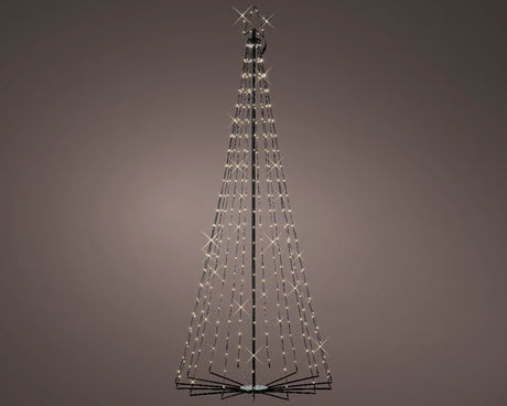 LED Outdoor Colour Changing Iron Tree 240cm (8ft) - XMAS TREE F/O LIGHT UP - Beattys of Loughrea