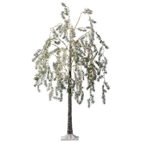 Lumineo Micro LED Leafy Snowy Tree PVC Steady Outdoor 150cm (5ft) - XMAS TREE F/O LIGHT UP - Beattys of Loughrea