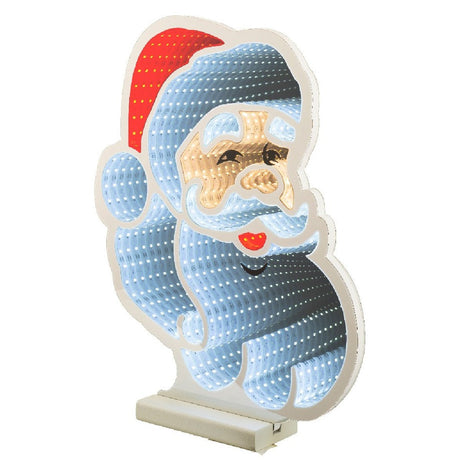 Lumineo Indoor Infinity Light Steady Santa Head 30cm - XMAS ROOM DECORATION LARGE AND LIGHT UP - Beattys of Loughrea