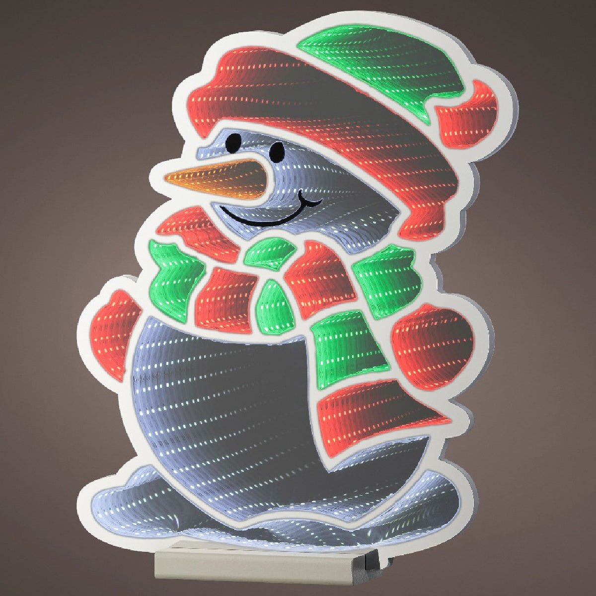 Lumineo Indoor Infinity Light Steady Snowman 60cm - XMAS ROOM DECORATION LARGE AND LIGHT UP - Beattys of Loughrea