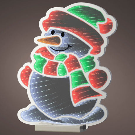 Lumineo Indoor Infinity Light Steady Snowman 60cm - XMAS ROOM DECORATION LARGE AND LIGHT UP - Beattys of Loughrea