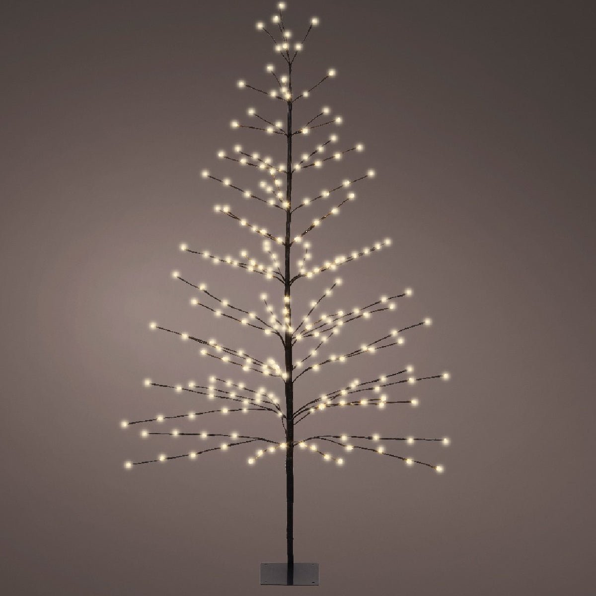 Lumineo 232 Warm White LED Outdoor Tree Iron Steady 180cm (6ft) - XMAS TREE F/O LIGHT UP - Beattys of Loughrea