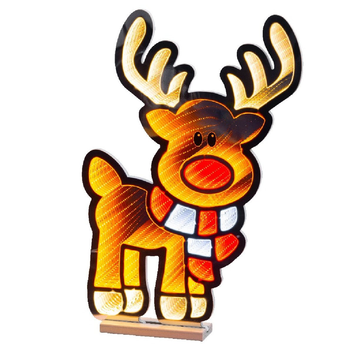 Lumineo LED Infinity Light Reindeer Indoor 60cm - XMAS ROOM DECORATION LARGE AND LIGHT UP - Beattys of Loughrea