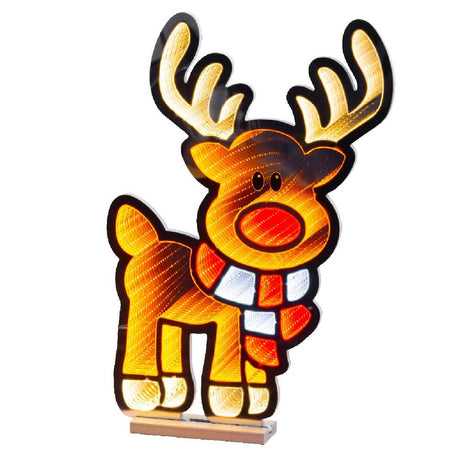 Lumineo LED Infinity Light Reindeer Indoor 60cm - XMAS ROOM DECORATION LARGE AND LIGHT UP - Beattys of Loughrea