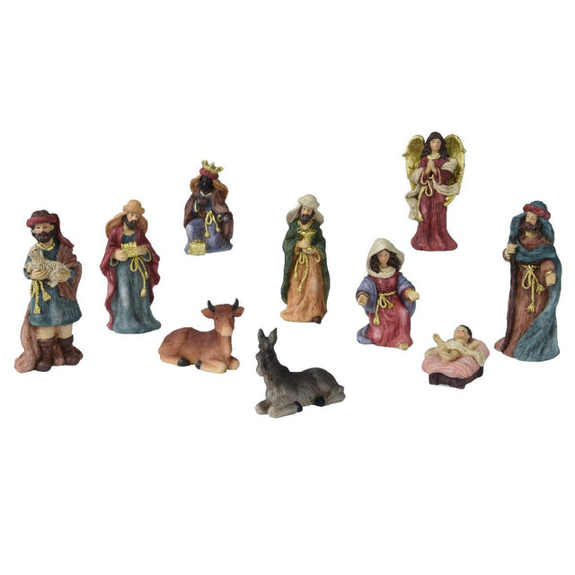 Traditional Nativity Figures 10pc Set - XMAS CRIBS - Beattys of Loughrea