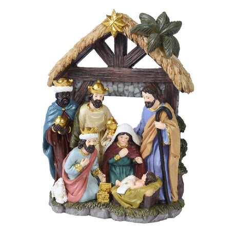 Nativity Scene Polyresin 20.5cm - XMAS CRIBS - Beattys of Loughrea