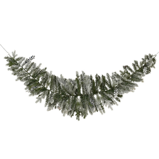 Everlands Aspen Swag Garland Snowy Glitter Indoor 180cm - XMAS GARLANDS - Beattys of Loughrea