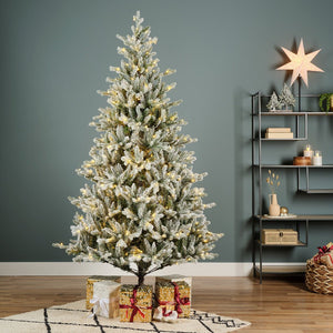 Everlands Allison Pine Snowy 430 LED Artificial Christmas Tree 210cm (7ft) - XMAS TREE ARTIFICIAL - Beattys of Loughrea